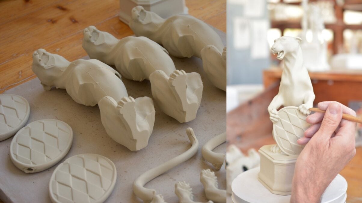 BP 23 - Entstehungsprozess Trophäe - (c) Manufaktur Nymphenburg „Manu factum“ bedeutet handgefertigt: Die Nymphenburger Manufaktur verzichtet auf jegliche Automatisierung im Fertigungsprozess. (c) Manufaktur Nymphenburg